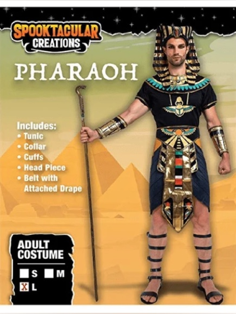 Spooktacular Creations Pharaoh Costume - Black & Gold